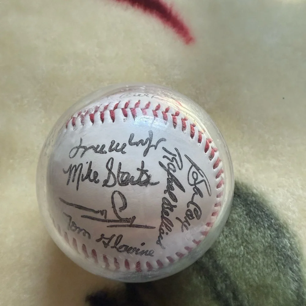 MLB Autographed Baseball with Red Stitching